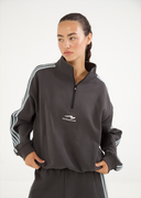 French Terry Striped Quarter Zip - Skyline