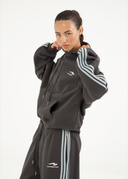 French Terry Striped Hoodie - Skyline