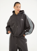 French Terry Striped Hoodie - Skyline