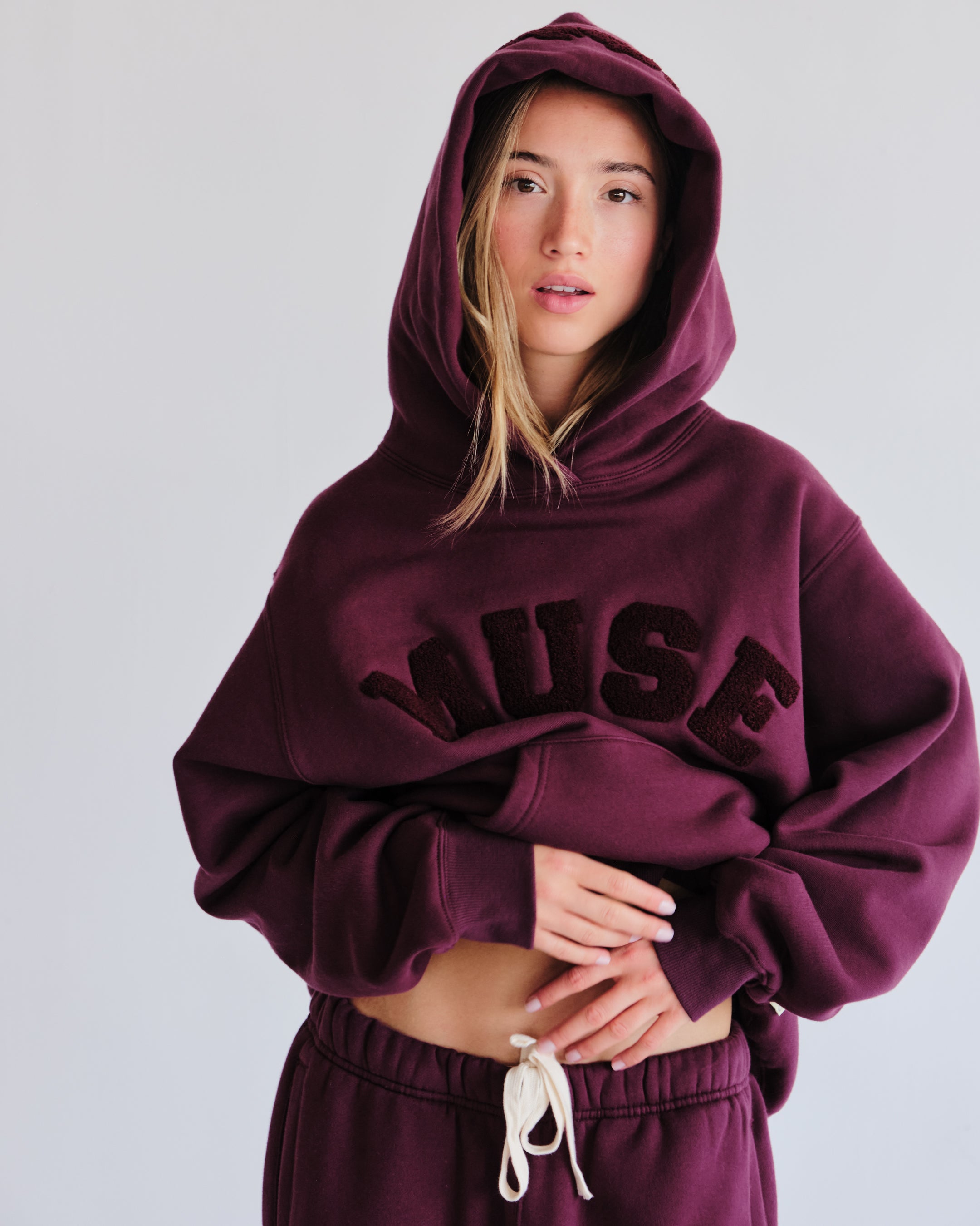 Heavyweight Chenille Hoodie - Plum