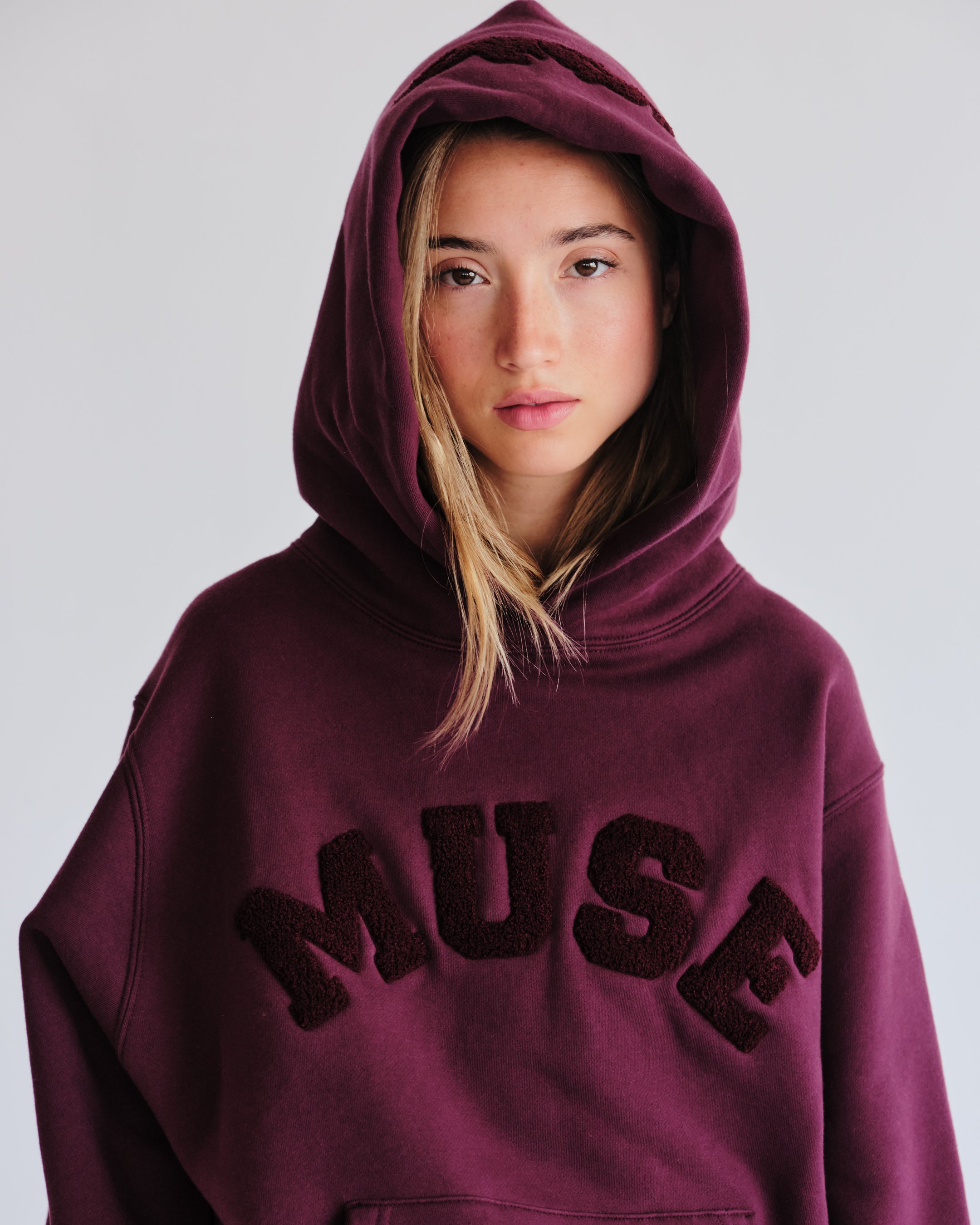 Heavyweight Chenille Hoodie - Plum