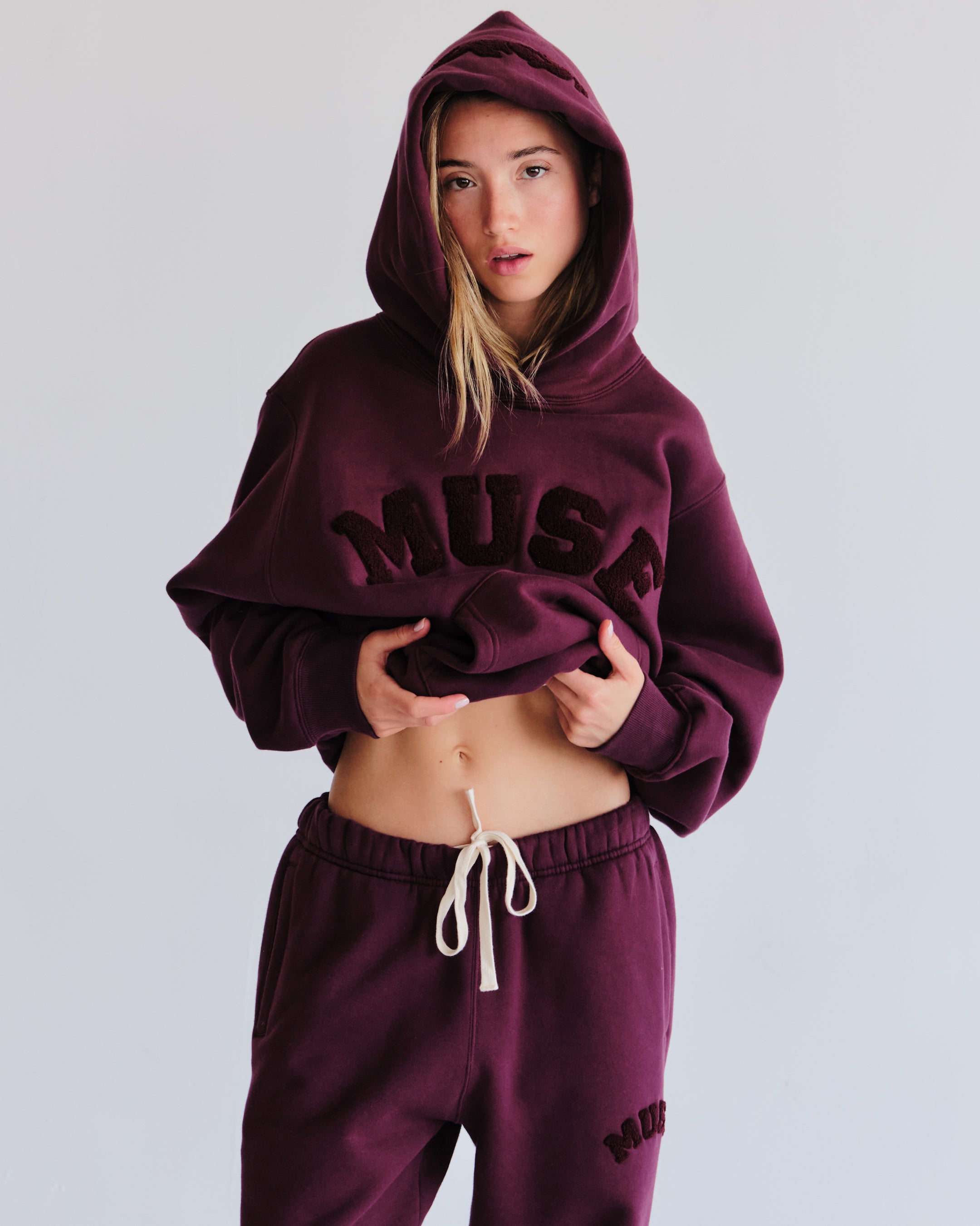 Heavyweight Chenille Hoodie - Plum