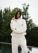 French Terry Hoodie - Bone