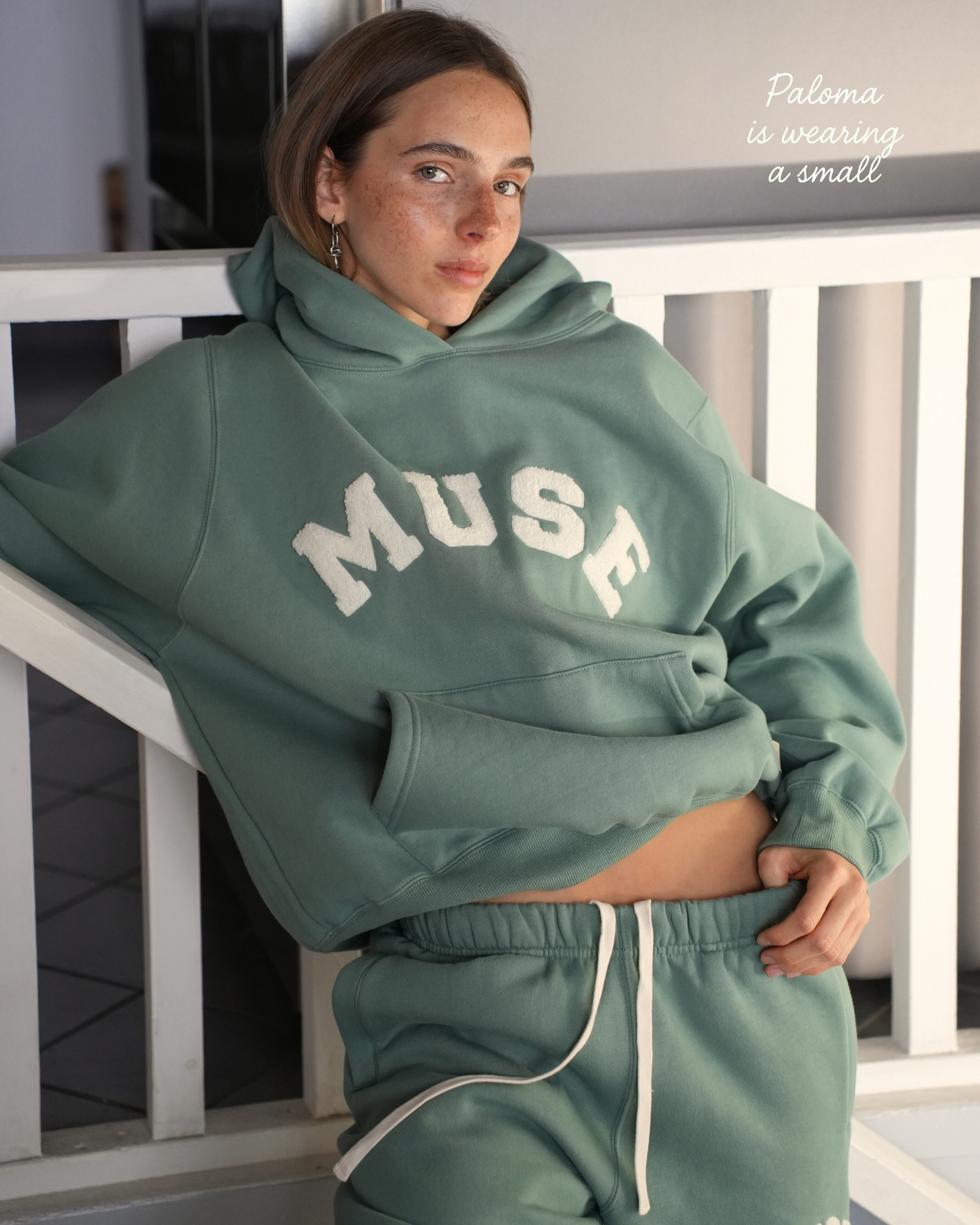 Heavyweight Chenille Hoodie - Vintage Teal