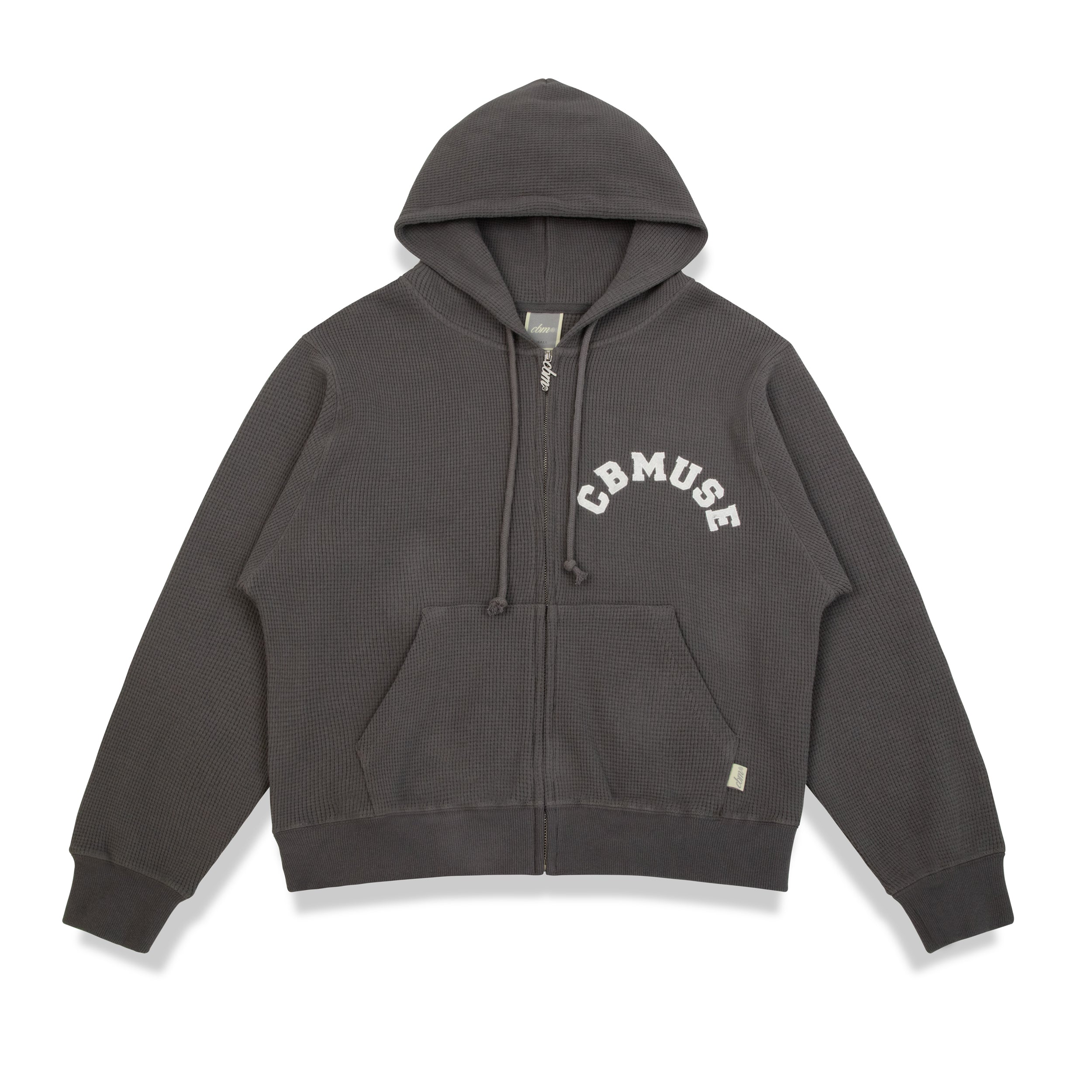 Waffle Zip Up - Truffle
